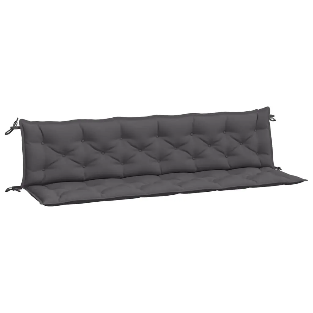 Outdoor Patio Bench Cushions Set of 2 Anthracite