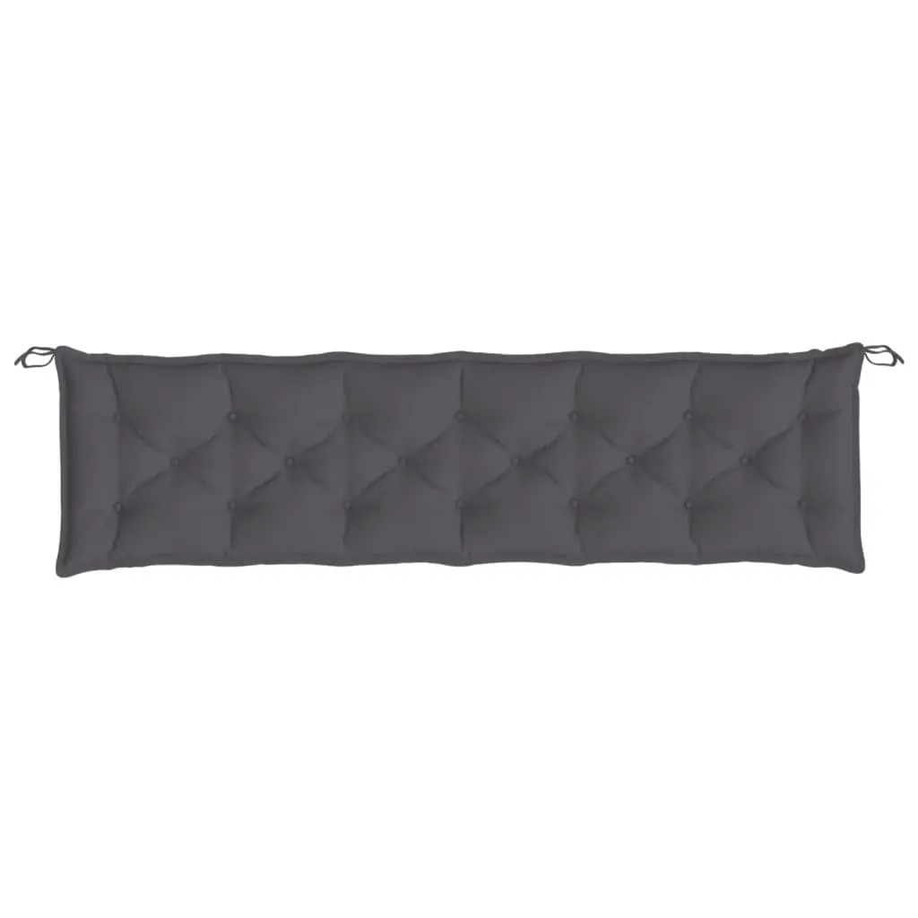 Outdoor Patio Bench Cushions Set of 2 Anthracite
