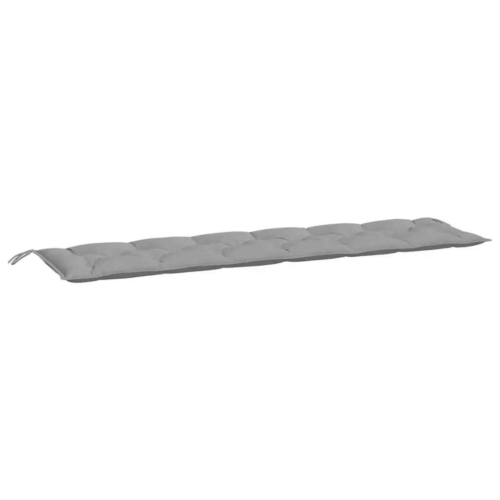 Garden Bench Cushions Oxford Fabric 200x50x7cm Grey 2 Piece Water Resistant Outdoor Seat Pads