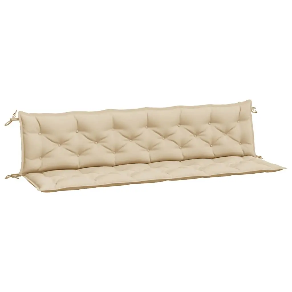 Garden Bench Cushions 2 Pcs Beige Water-Resistant
