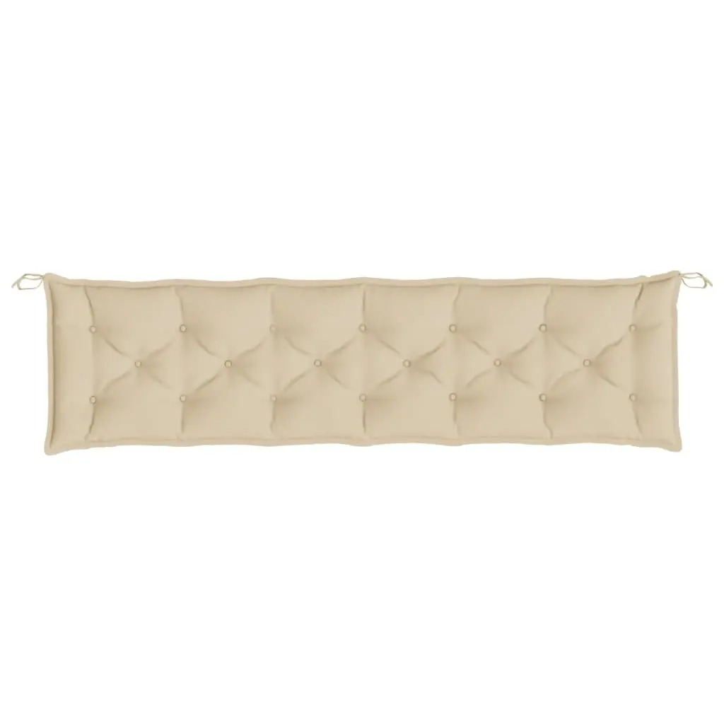 Garden Bench Cushions 2 Pcs Beige Water-Resistant