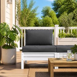 Anthracite Pallet Cushions 2pc Oxford Fabric Outdoor Seat Pads