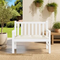 Cream White Garden Bench Cushion 110x50x7cm Outdoor