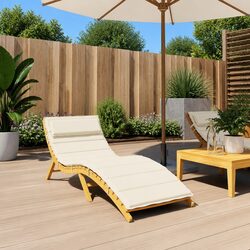 Premium Cream Sun Lounger Cushion for Outdoor Comfort