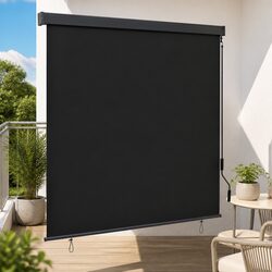 Durable Anthracite Outdoor Roller Blind 180 x 250 cm