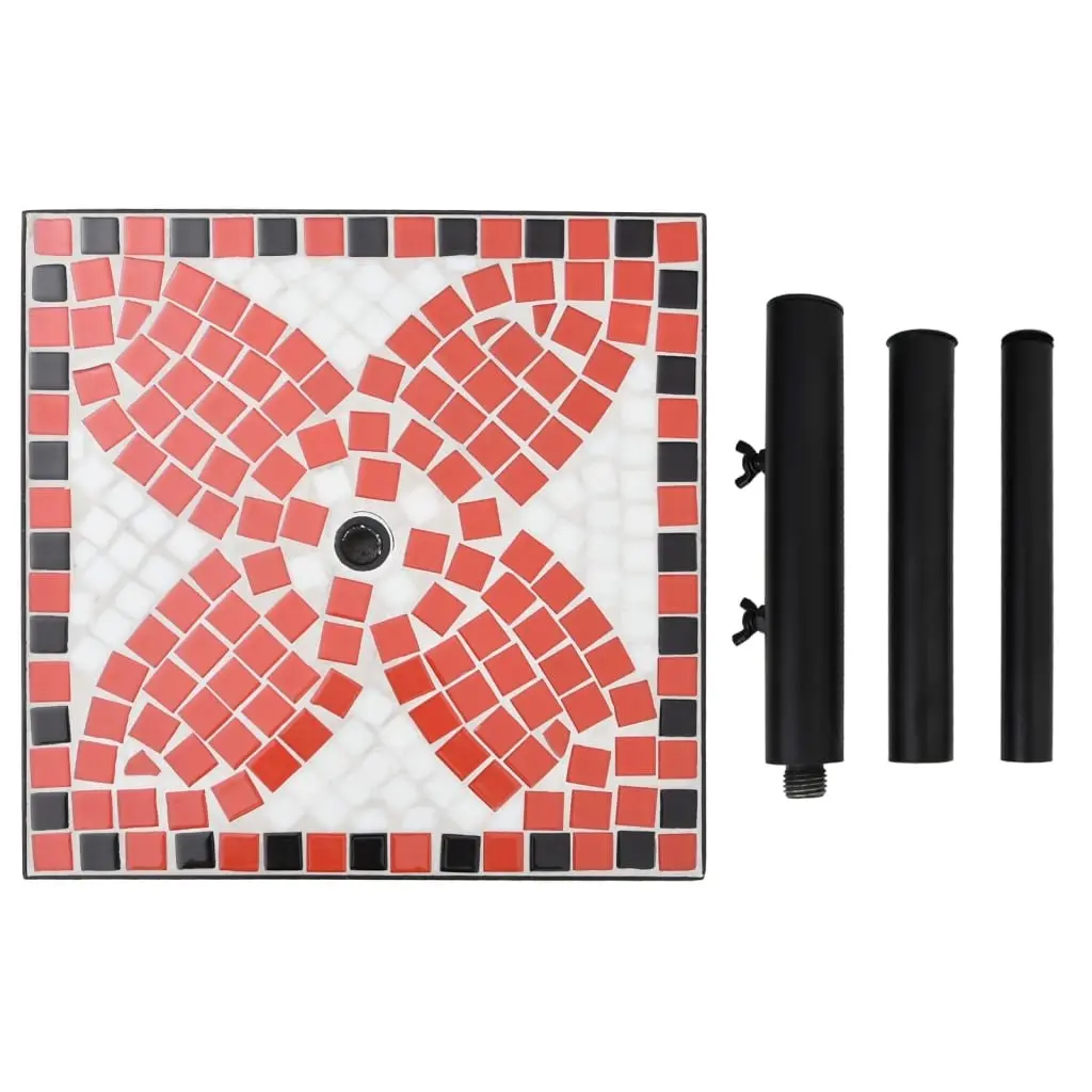 Parasol Base Iron Powder Coated Square Terracotta Ceramic Tile