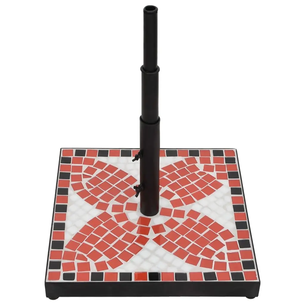Parasol Base Iron Powder Coated Square Terracotta Ceramic Tile