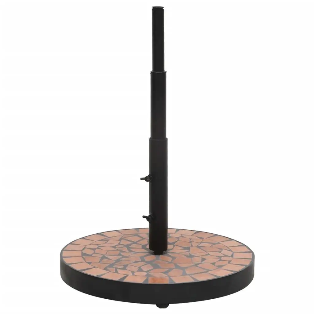 Round Terracotta Parasol Base for Outdoor Umbrellas