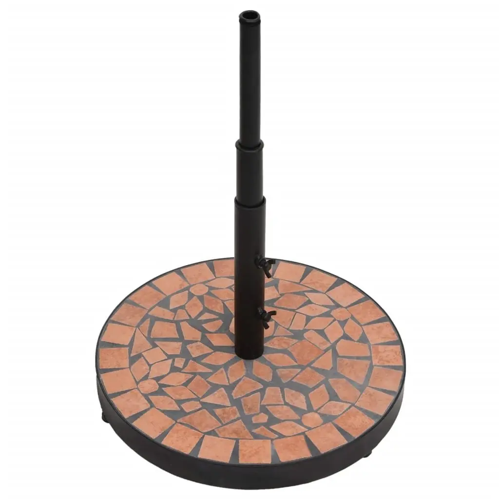 Round Terracotta Parasol Base for Outdoor Umbrellas