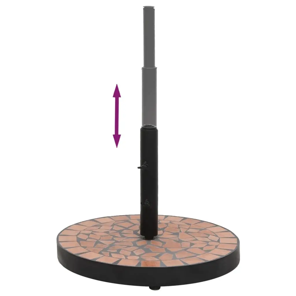 Round Terracotta Parasol Base for Outdoor Umbrellas