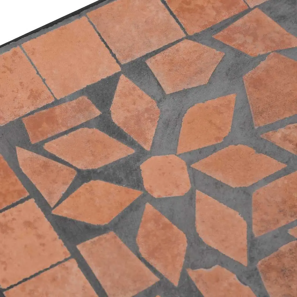 Parasol Base Iron Square Brown Ceramic Tile Outdoor Umbrella Stand