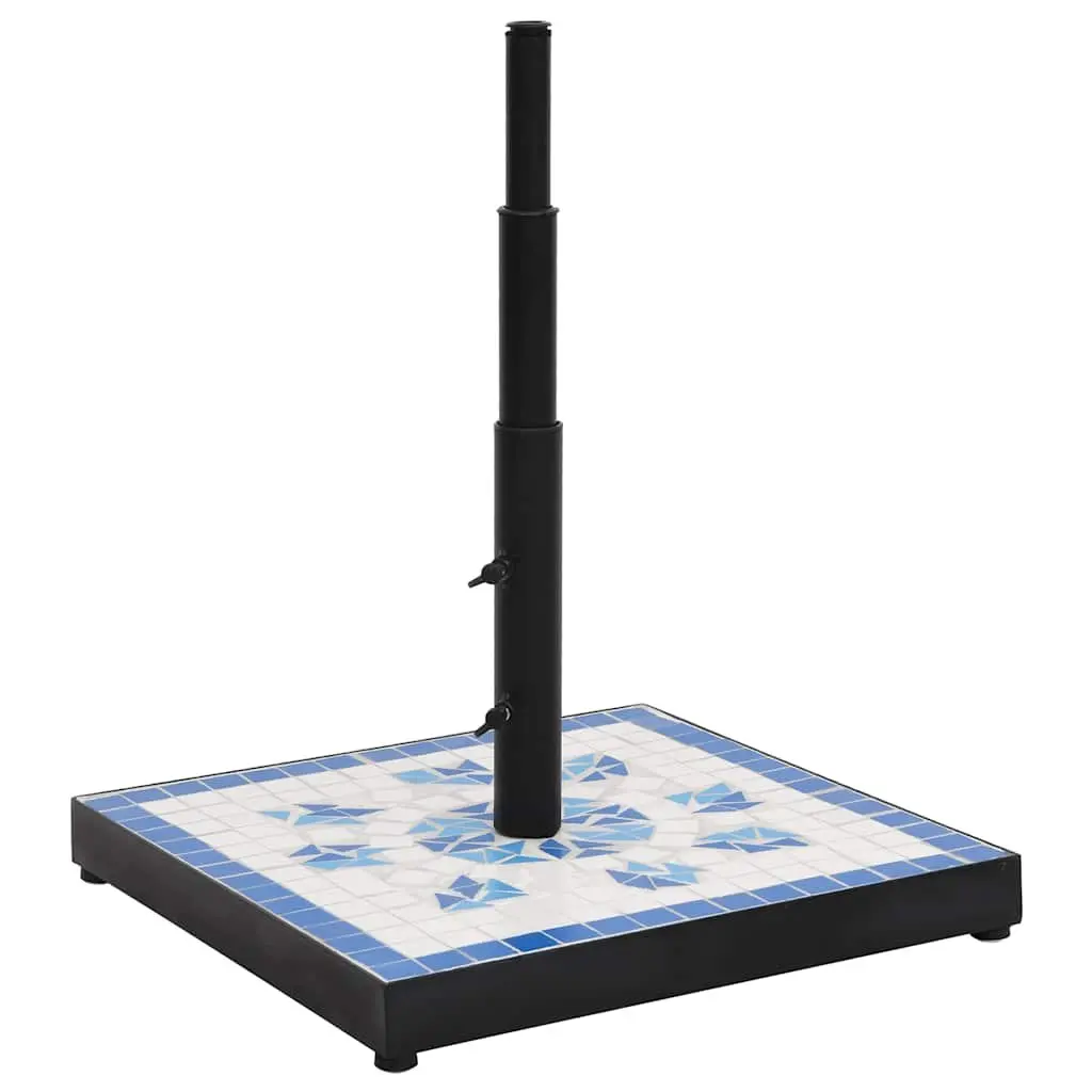 Blue and White Square Parasol Base for Umbrellas