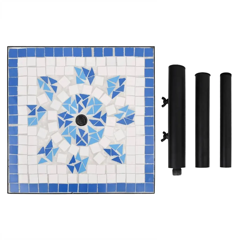 Blue and White Square Parasol Base for Umbrellas