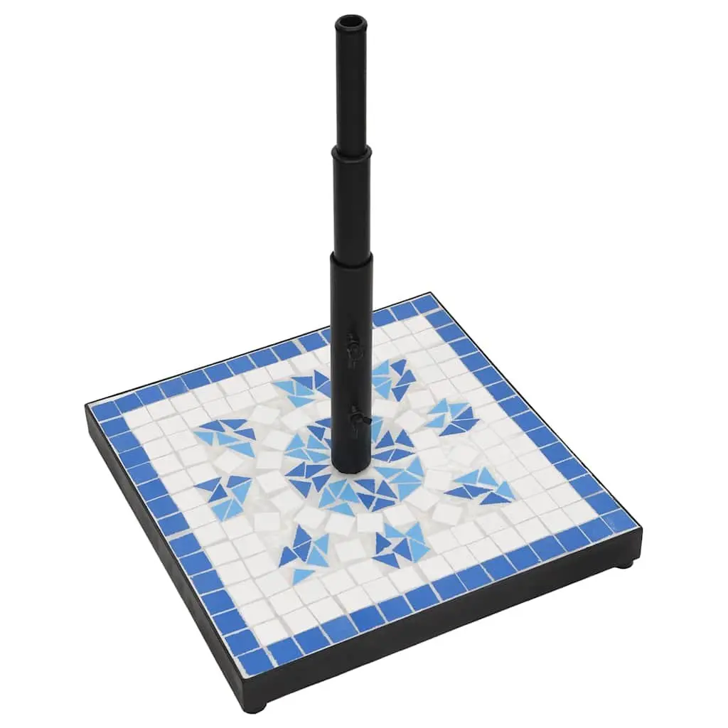 Blue and White Square Parasol Base for Umbrellas