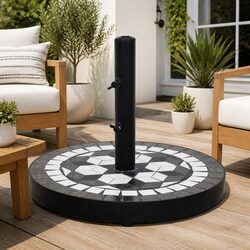 Durable Round Black Parasol Base for Outdoor Umbrellas