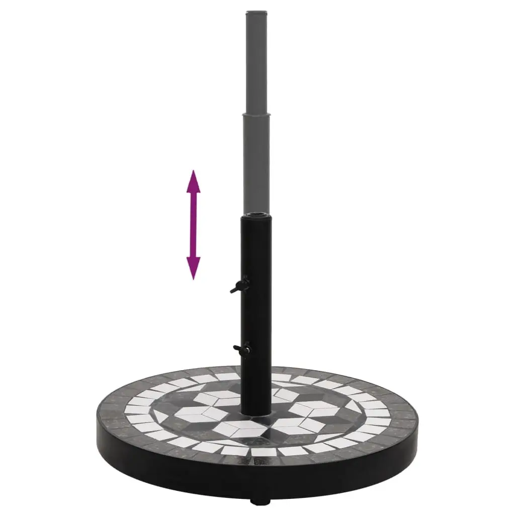 Round Black Parasol Base for Outdoor Umbrellas