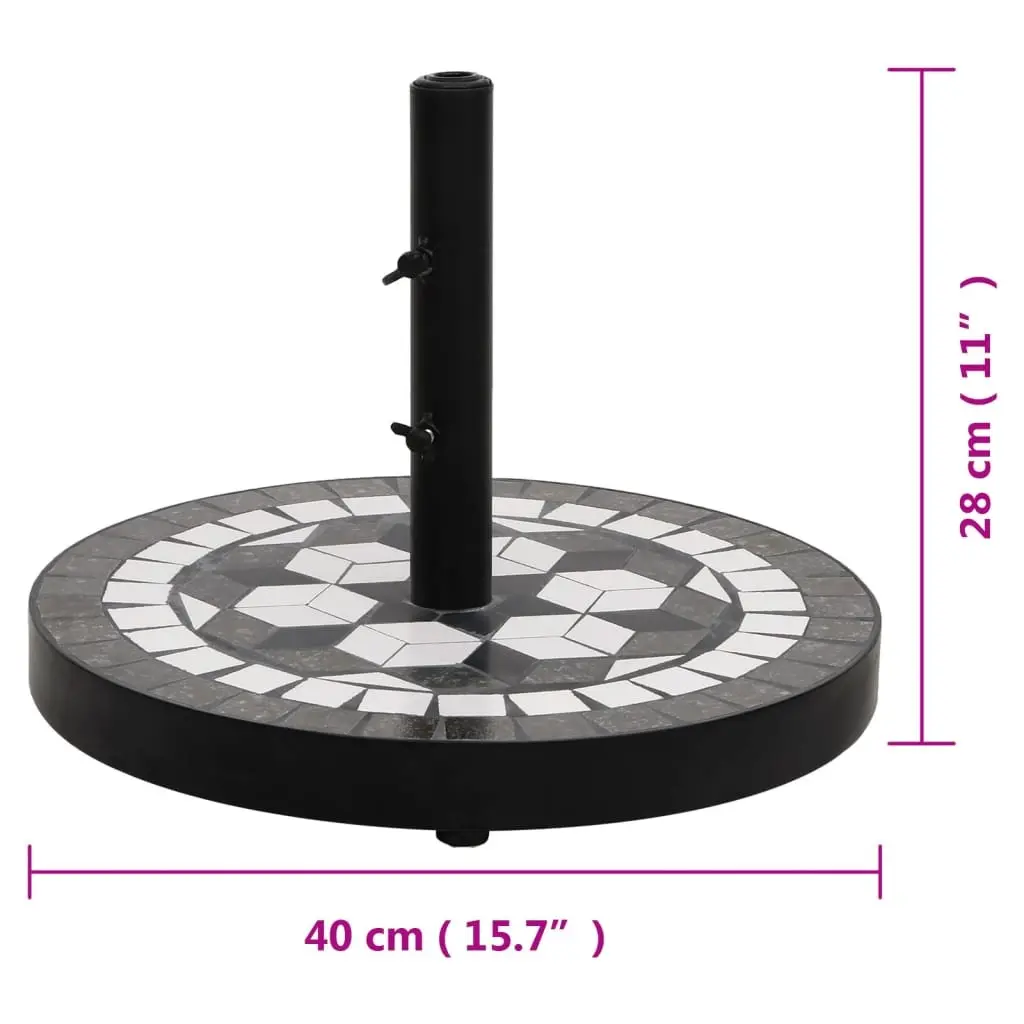 Round Black Parasol Base for Outdoor Umbrellas