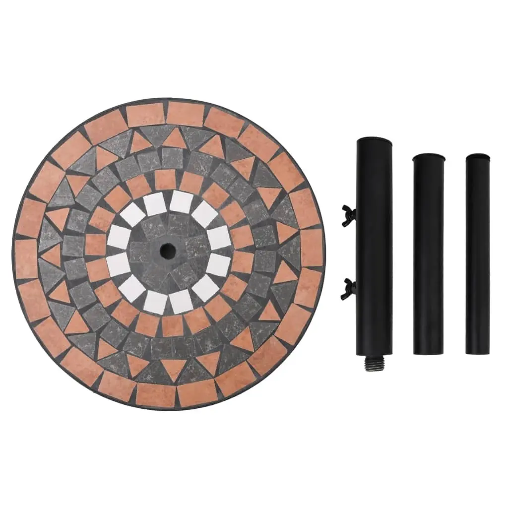 Round Terracotta Umbrella Base for Outdoor Use