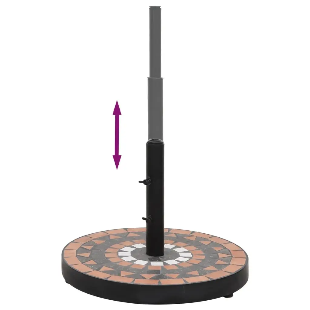 Round Terracotta Umbrella Base for Outdoor Use