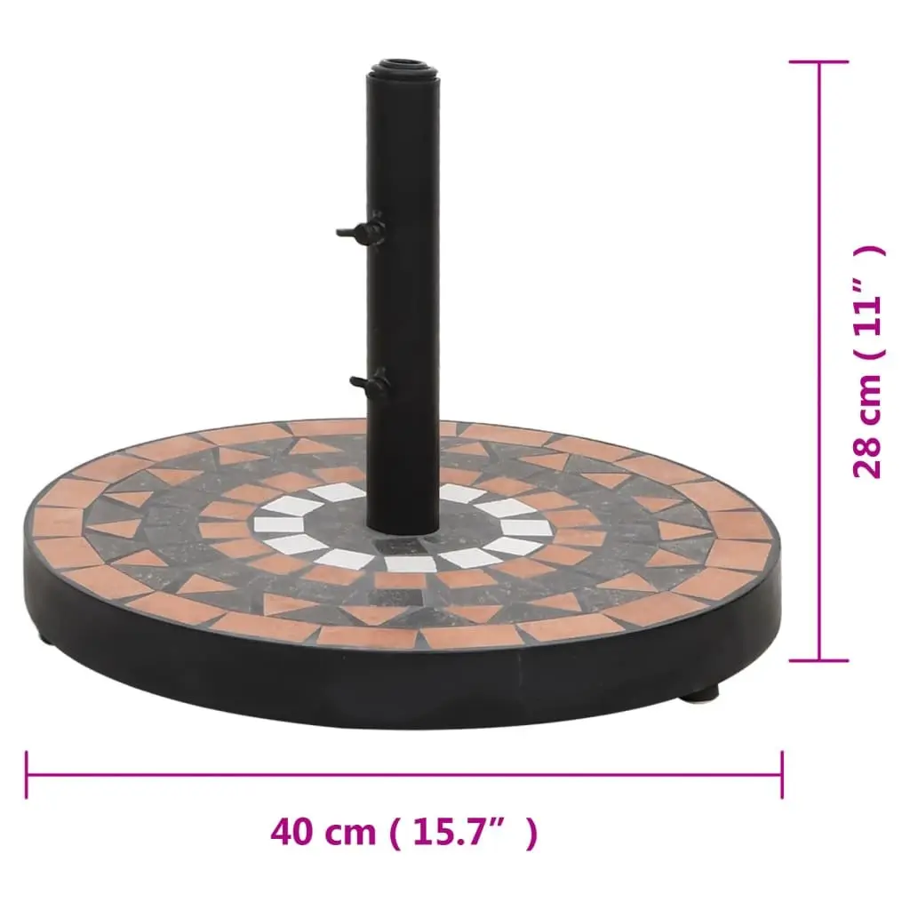 Round Terracotta Umbrella Base for Outdoor Use