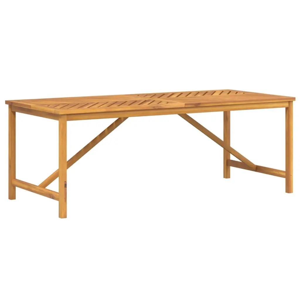 Solid Wood Acacia Garden Dining Table 200x90x74cm