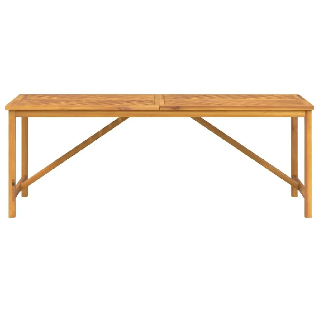 Solid Wood Acacia Garden Dining Table 200x90x74cm