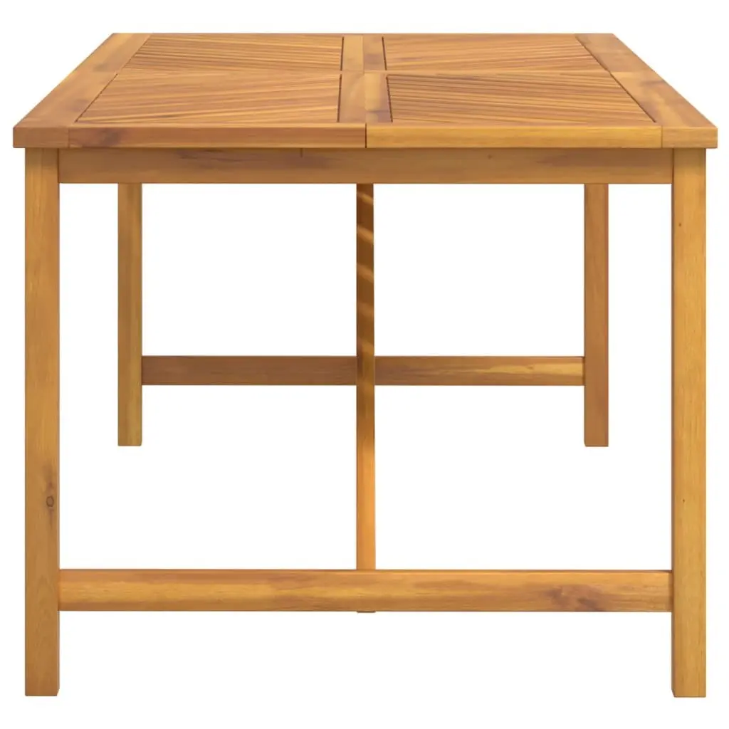 Solid Wood Acacia Garden Dining Table 200x90x74cm