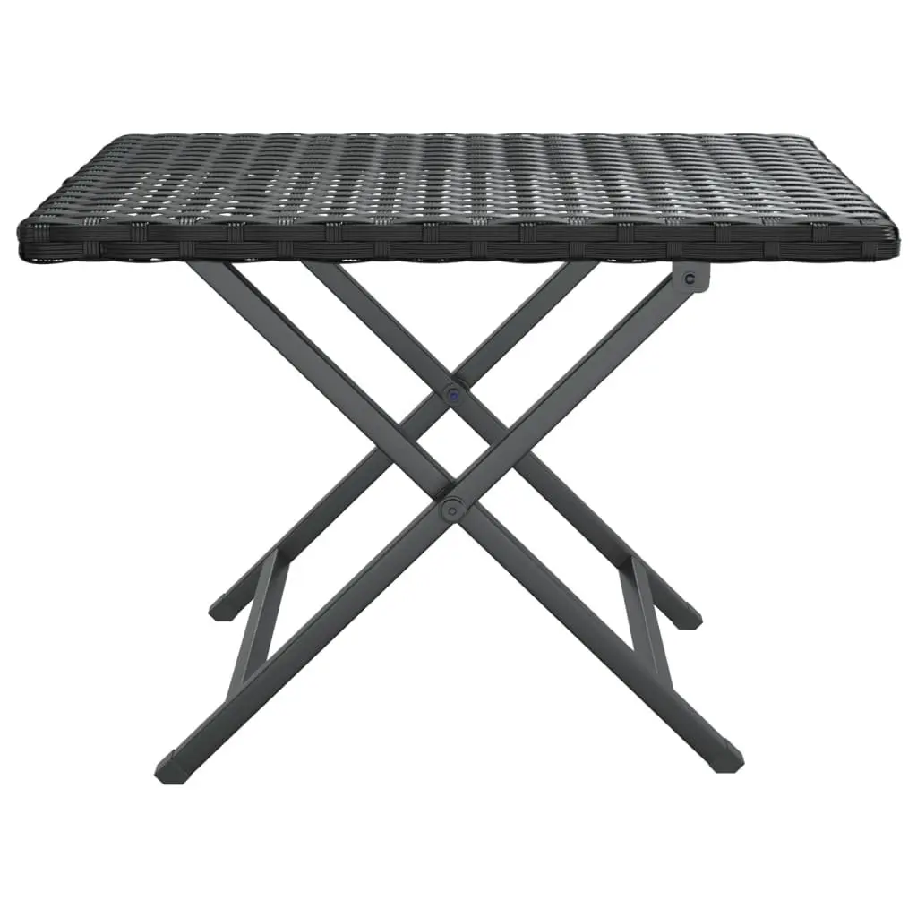 Black Folding Outdoor Table 45x35x32 cm