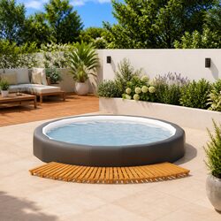 Solid Wood Spa Steps - Durable Slatted Design