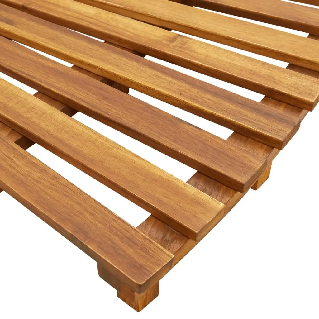 Spa Steps 2 Pieces Solid Wood Slatted Design Pool Hot Tub Entry Outdoor Deck