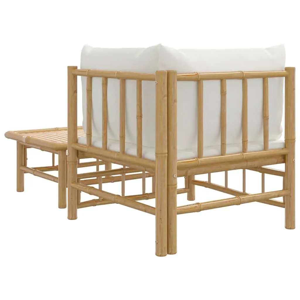 2 Piece Bamboo Lounge Set with Coffee Table