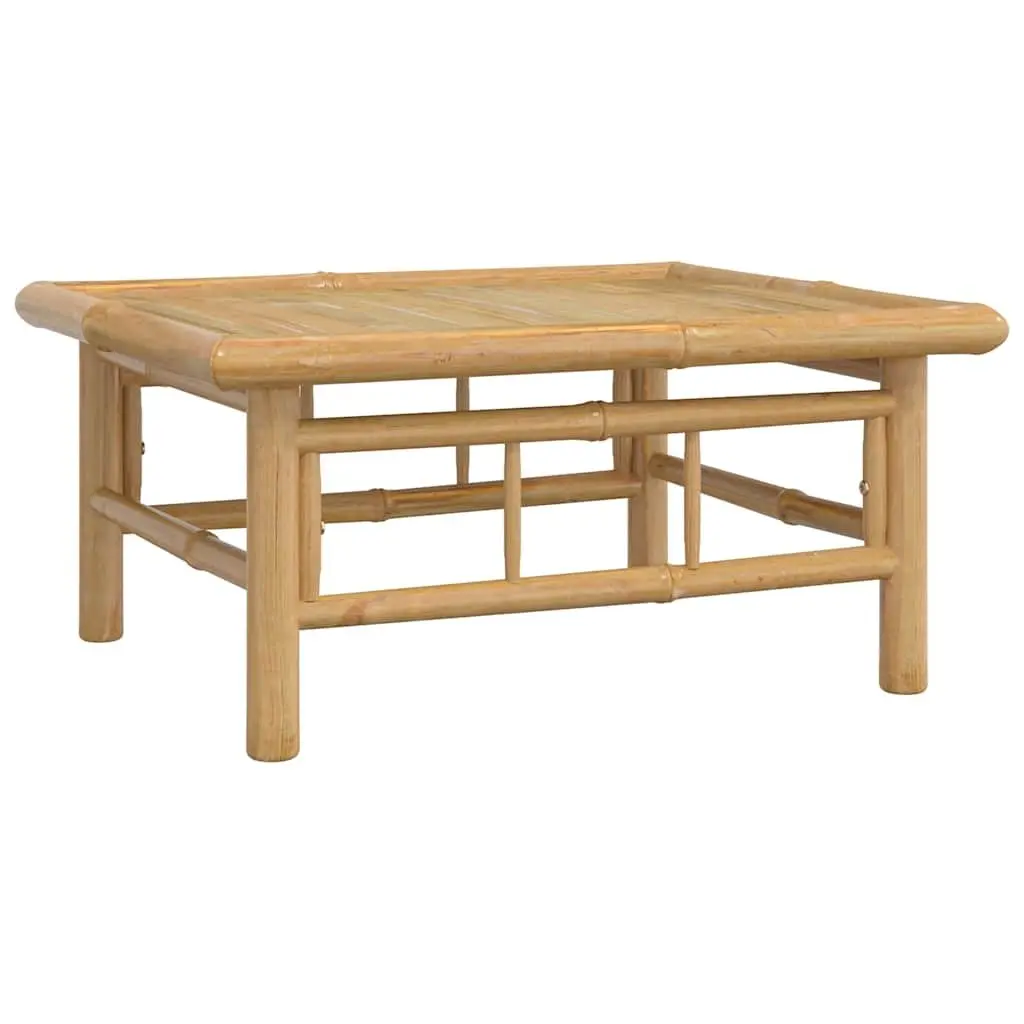 Bamboo Garden Table 65x55x30cm Brown Outdoor Patio Furniture