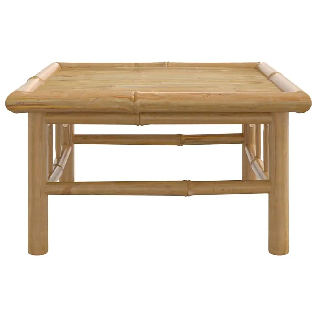 Bamboo Garden Table 65x55x30cm Brown Outdoor Patio Furniture
