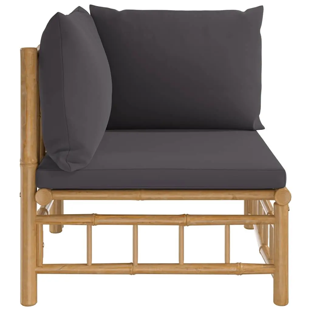 Modular Outdoor Corner Sofa with Grey Cushions