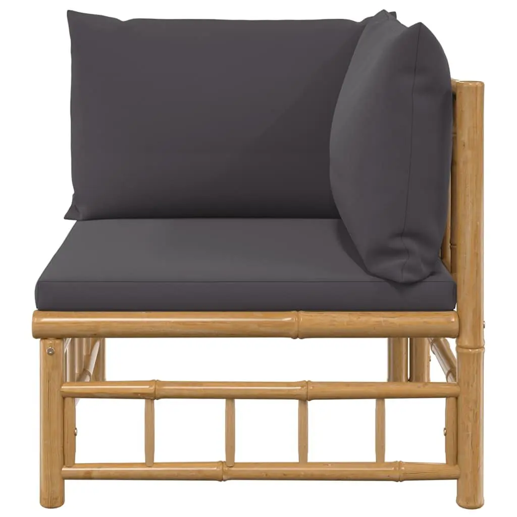 Modular Outdoor Corner Sofa with Grey Cushions
