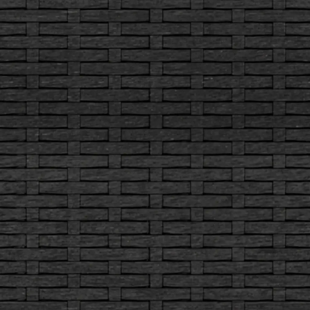 Black Outdoor Rattan Sectional Sofa Set with Cushions