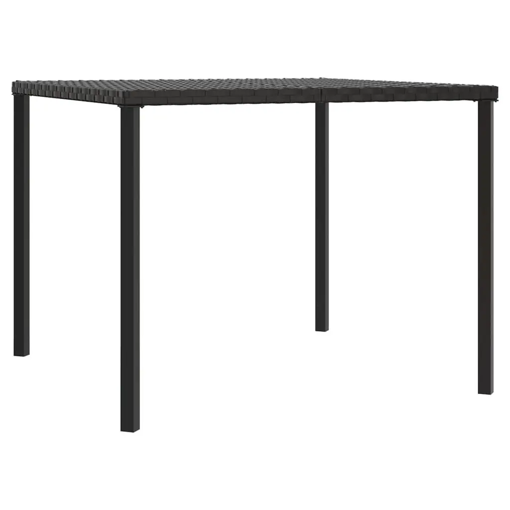 2 Piece Garden Dining Set in Black Poly Rattan