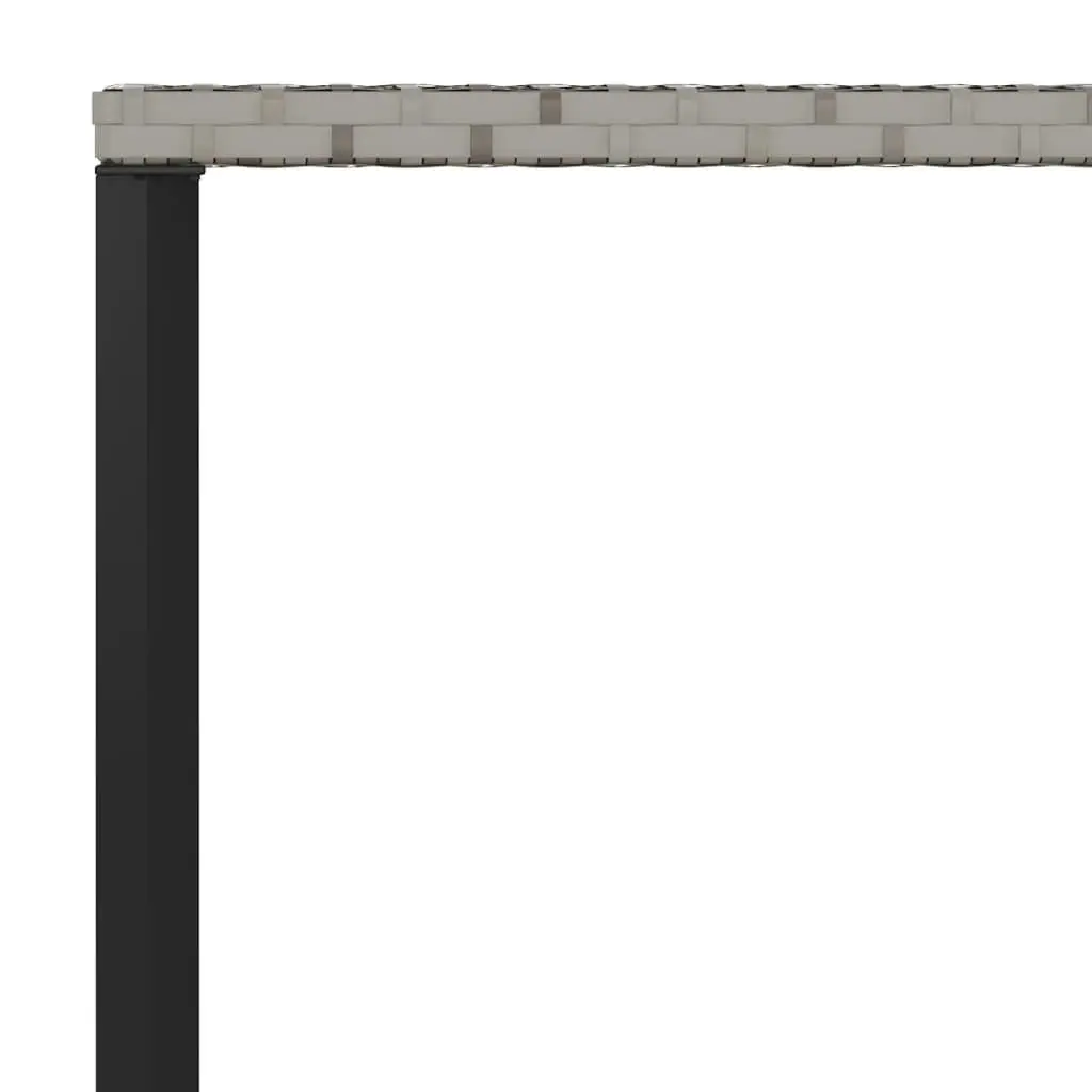 Grey Poly Rattan Garden Dining Set with Cushions