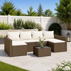 Stylish Rattan Seating Duo for Outdoor Relaxation
