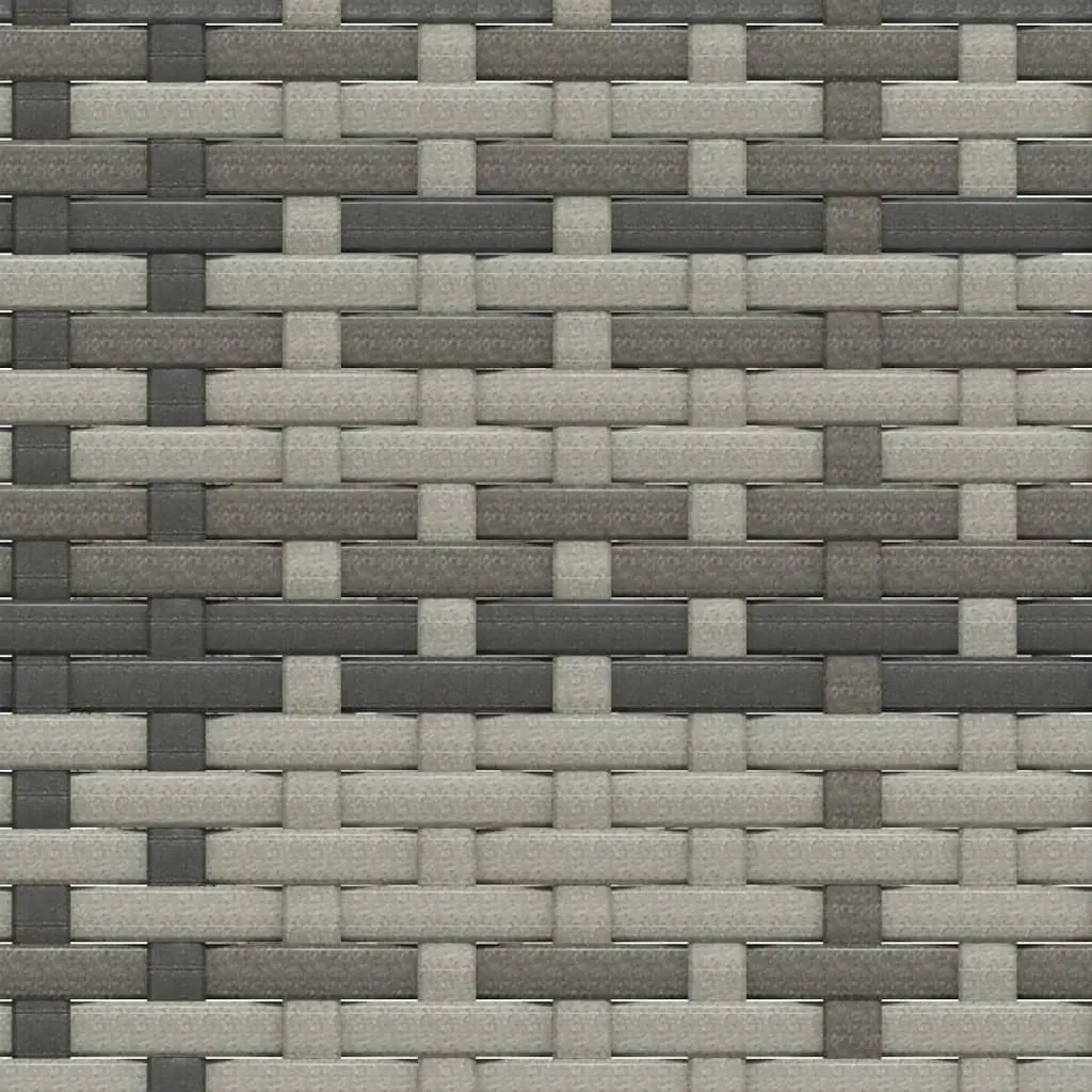 2 Piece Garden Lounge Set PE Rattan Grey with Cushions