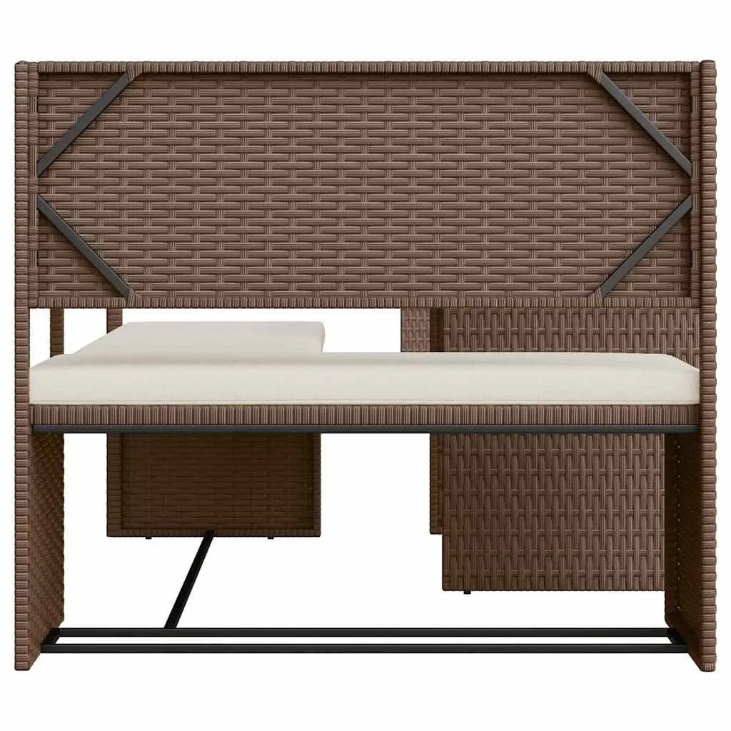 L-Shaped Garden Sofa Set with Cushions