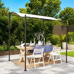 Sturdy Cream Canopy 2x2.3m Gazebo Tent for Gardens