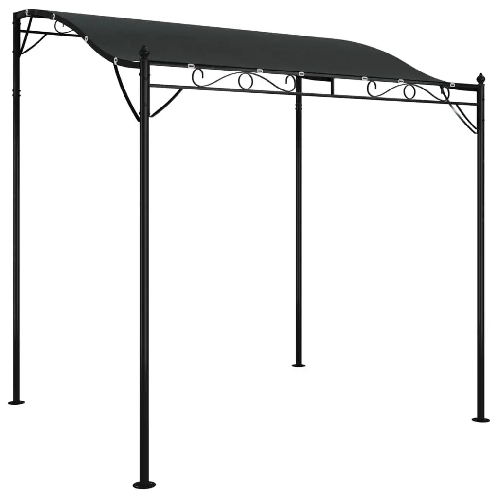 Canopy Polyester 2x2.3m Anthracite Outdoor Garden Gazebo Tent Steel Frame