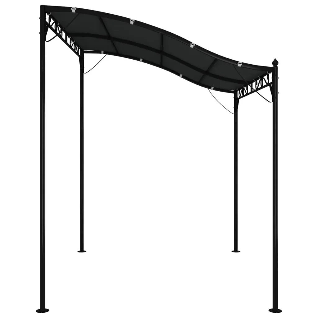 Canopy Polyester 2x2.3m Anthracite Outdoor Garden Gazebo Tent Steel Frame