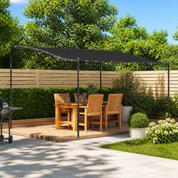 Anthracite Canopy 4x3 m Outdoor Garden Gazebo Tent