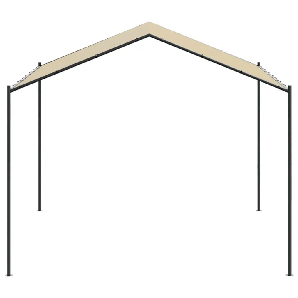 Canopy Tent Polyester 4x4m Beige Outdoor Garden Gazebo Steel Frame