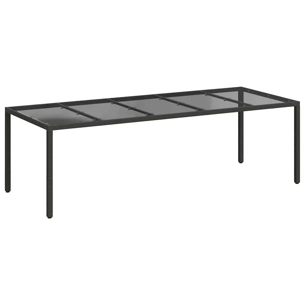 Black Outdoor Dining Table 250x100x75cm
