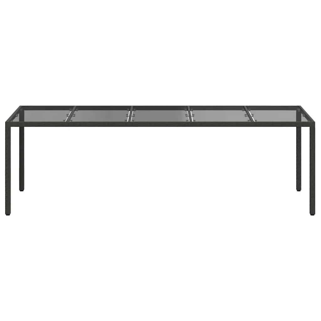 Black Outdoor Dining Table 250x100x75cm