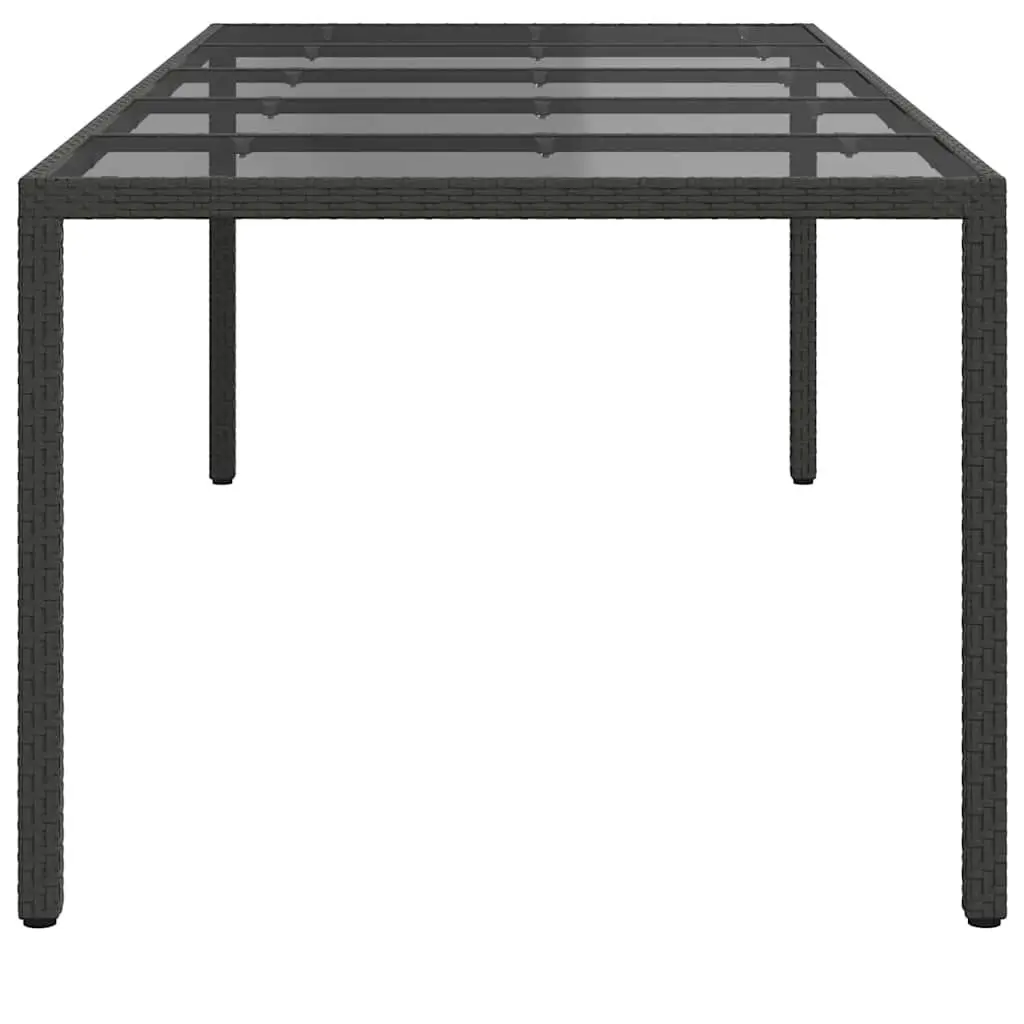 Black Outdoor Dining Table 250x100x75cm