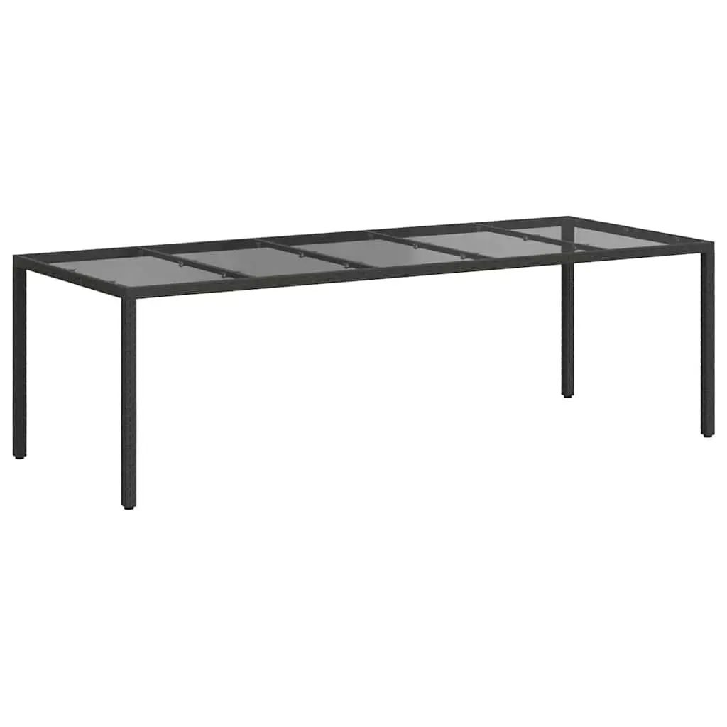 Black Outdoor Dining Table 250x100x75cm